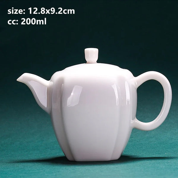 White Porcelain Teapots-ToShay.org