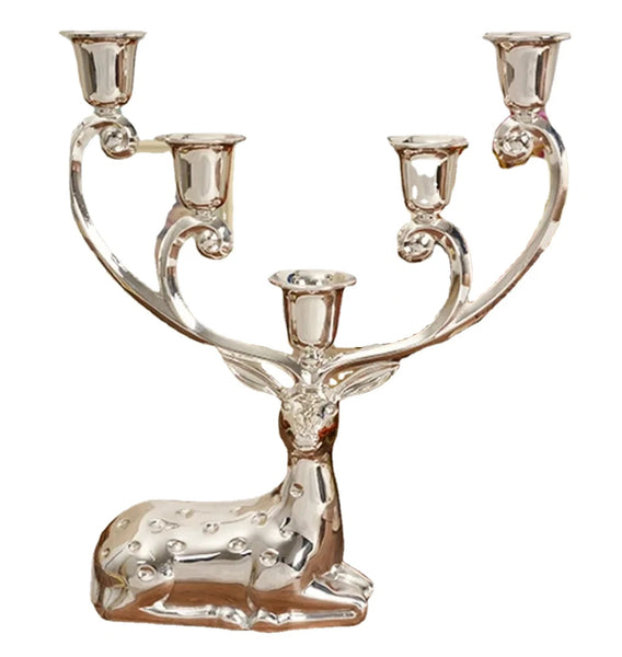 Silver Reindeer Candle Holder-ToShay.org