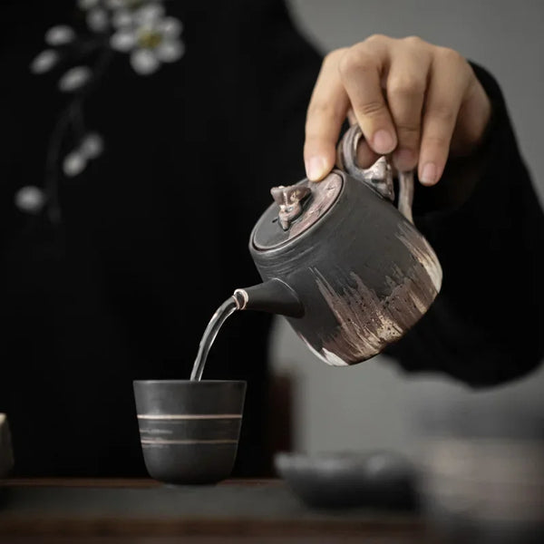 Stoneware Lotus Seedpod Teapot-ToShay.org