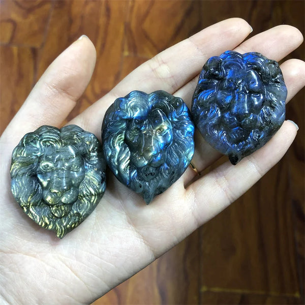 Blue Labradorite Lion Head-ToShay.org