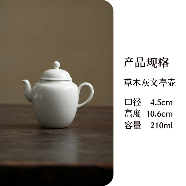 White Glazed Porcelain Teapot-ToShay.org