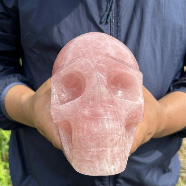 Pink Rose Quartz Skull-ToShay.org