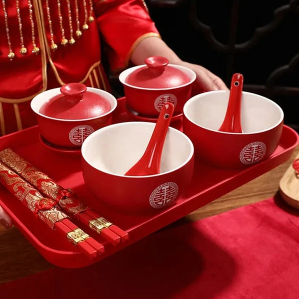 Red Ceramic Tea Bowls-ToShay.org