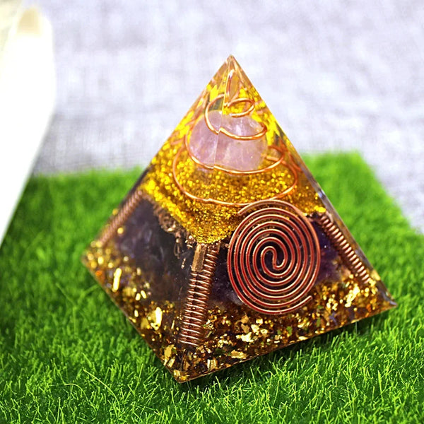 Energy Pink Crystal Pyramid-ToShay.org