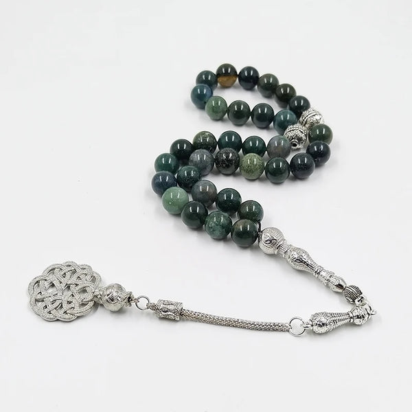 Green Watergrass Agate Prayer Beads-ToShay.org