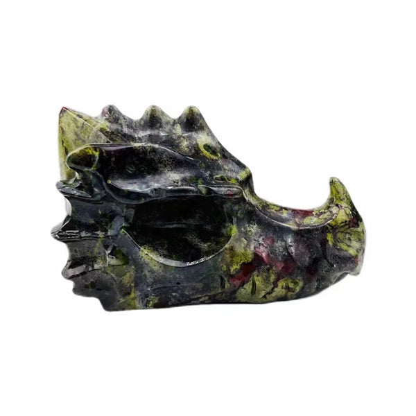 Green Blood Stone Dragon Skulls-ToShay.org