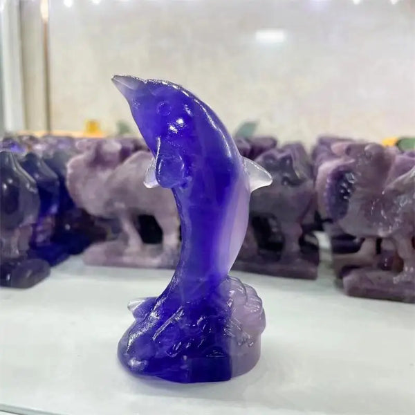 Purple Fluorite Dolphin-ToShay.org