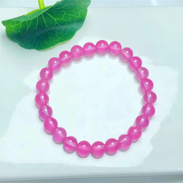 Pink Topaz Bead Bracelet-ToShay.org