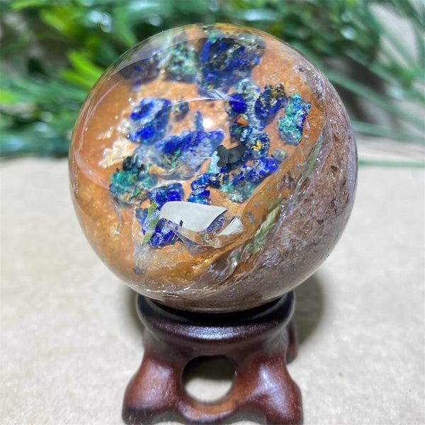 Blue Azurite Quartz Ball-ToShay.org