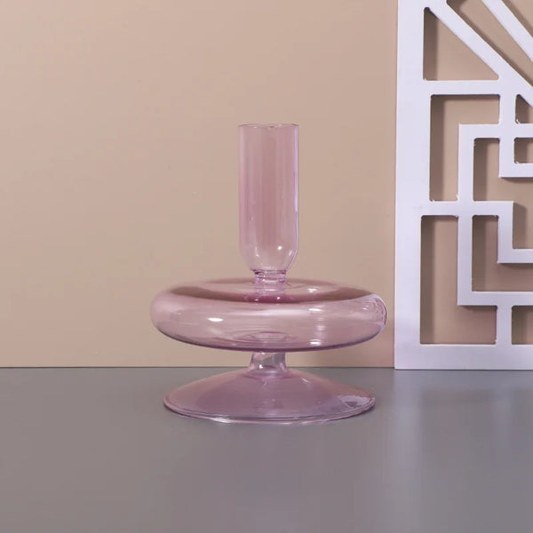 Glass Coloured Candlesticks-ToShay.org