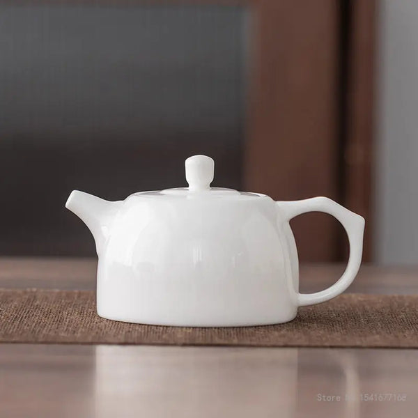 White Porcelain Tea Pot-ToShay.org