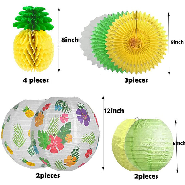 Pineapple Honeycomb Paper Lanterns-ToShay.org