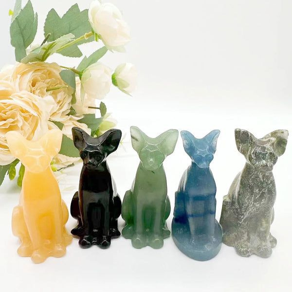 Mixed Crystal Cat Statues-ToShay.org