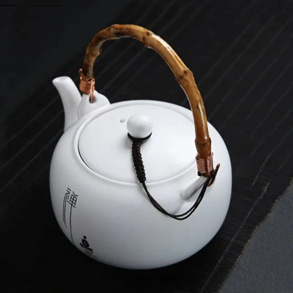 White Ceramic Beam Teapot-ToShay.org