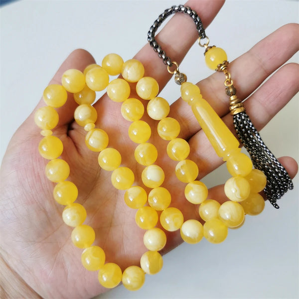 Yellow Amber Prayer Beads-ToShay.org