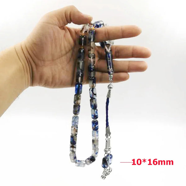 Blue Luminous Prayer Beads-ToShay.org