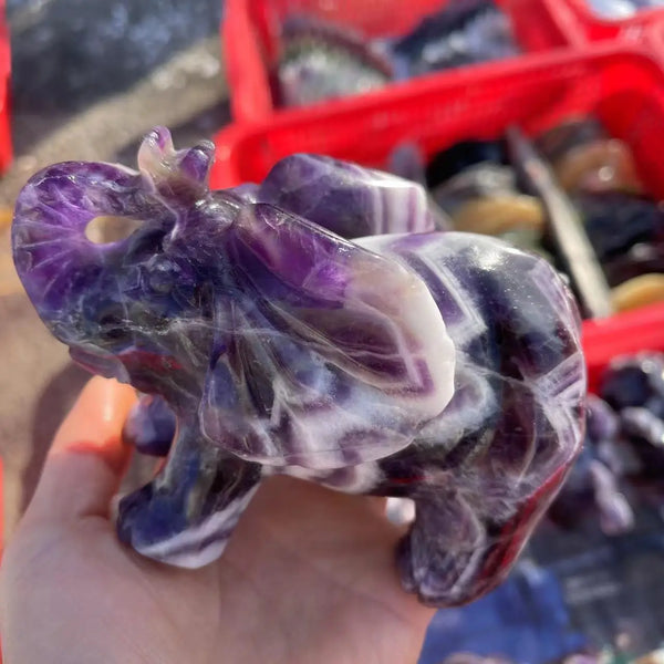 Purple Dream Amethyst Elephant-ToShay.org