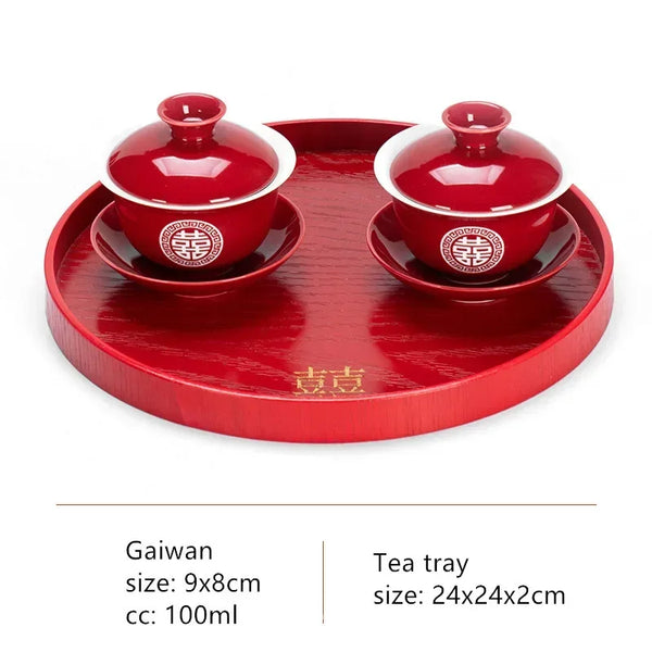 Red Ceramic Tea Sets-ToShay.org