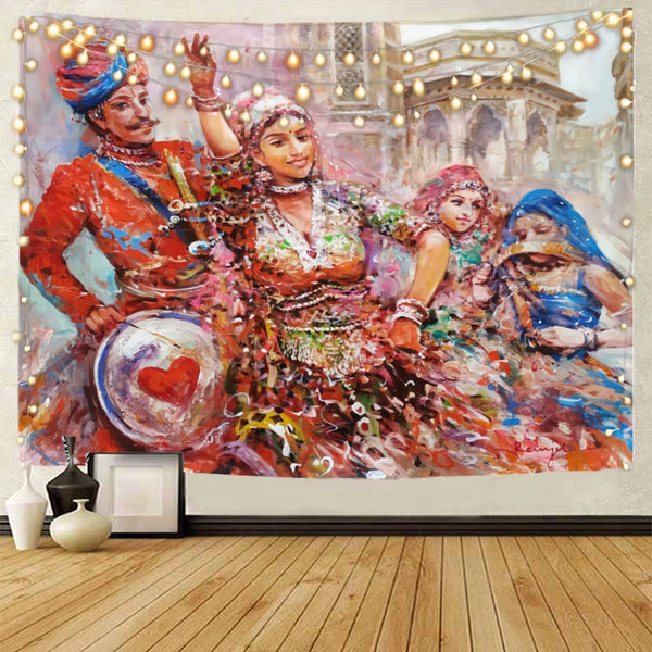 Indian Dance Art Tapestry-ToShay.org