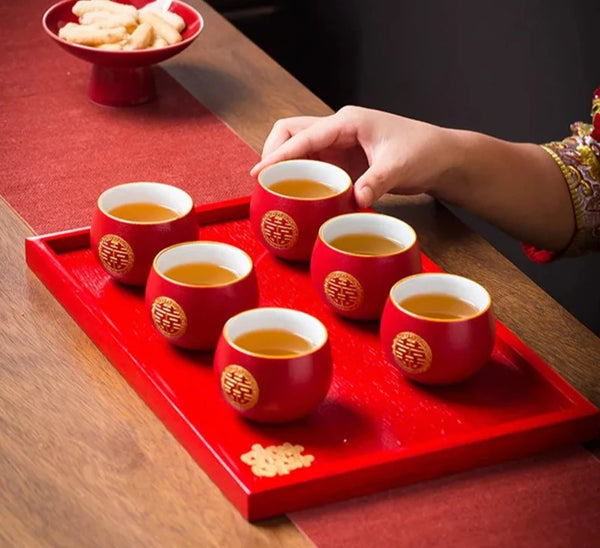 Red Ceramic Tea Sets-ToShay.org