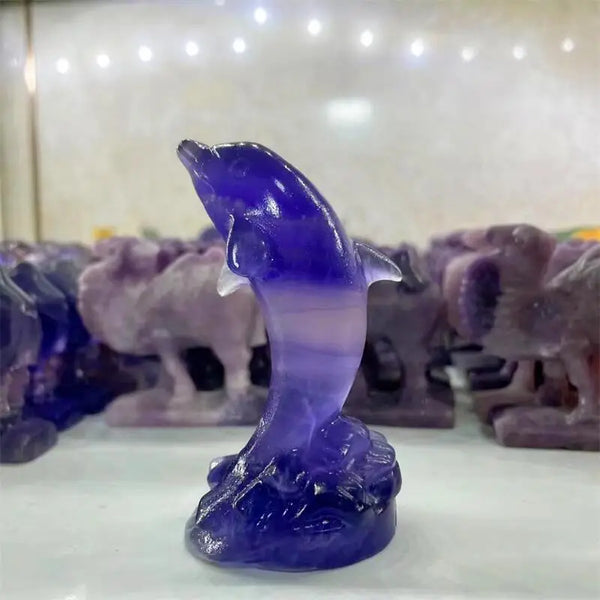 Purple Fluorite Dolphin-ToShay.org