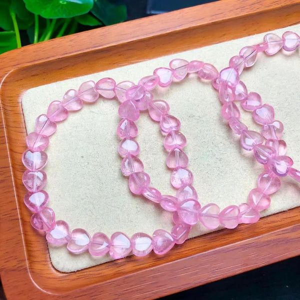 Pink Topaz Bead Bracelet-ToShay.org