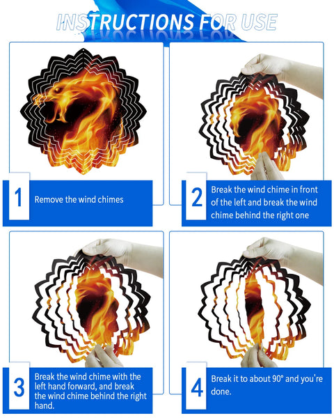 Fire Dragon Wind Spinner-ToShay.org