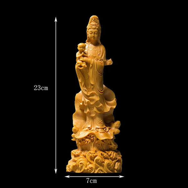 Wood Guanyin Buddha-ToShay.org