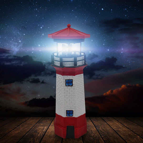 Lighthouse Rotating Solar Light-ToShay.org