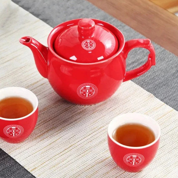 Red Ceramic Tea Sets-ToShay.org