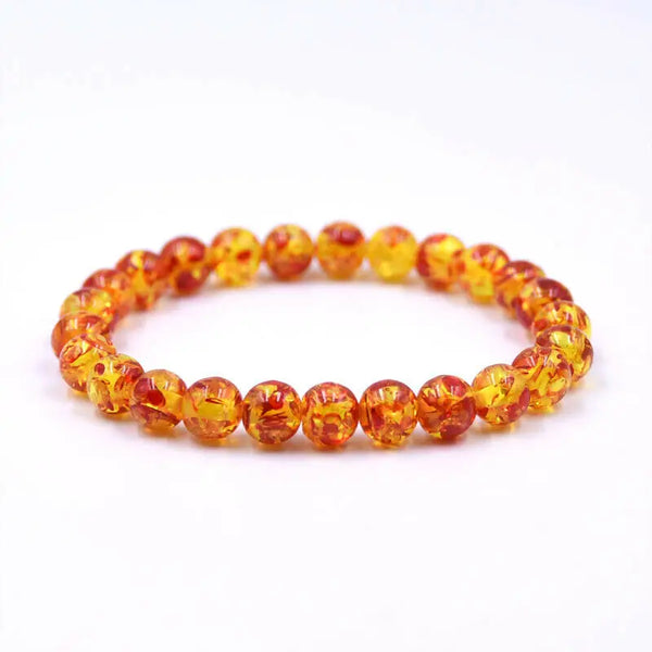 Yellow Amber Bead Bracelet-ToShay.org