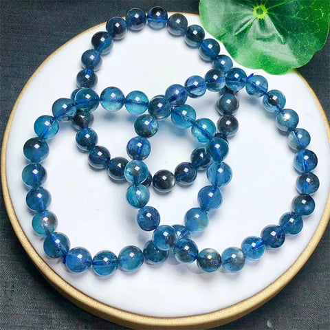 Blue Aquamarine Bead Bracelet-ToShay.org