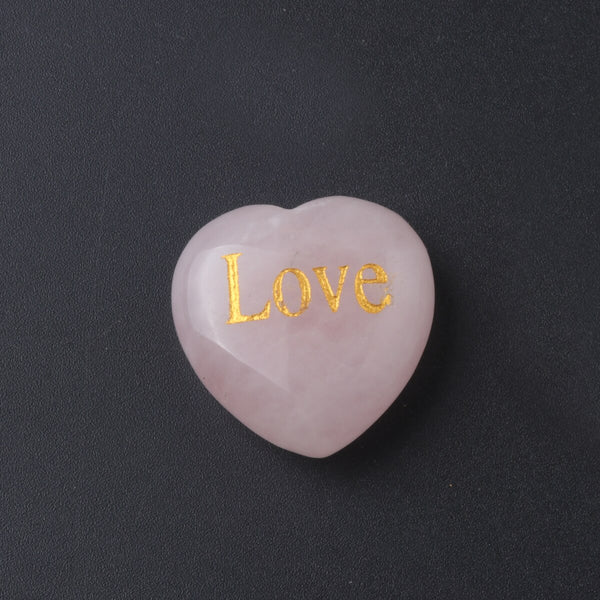 Pink Rose Quartz Crystal Heart-ToShay.org