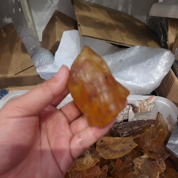 Yellow Amber Rough Stone-ToShay.org