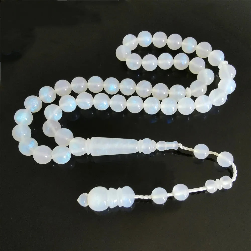 White Moon Prayer Beads-ToShay.org