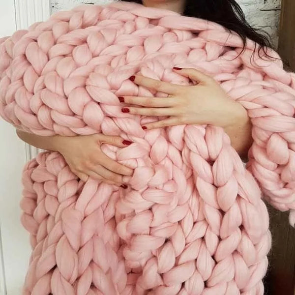 Chunky Knitted Blanket-ToShay.org