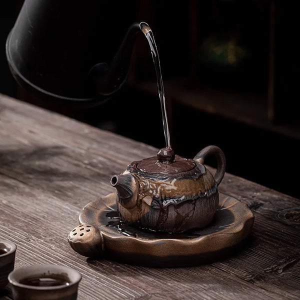 Rust Glaze Clay Tea Pot-ToShay.org