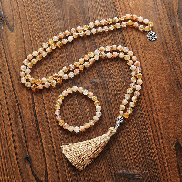 Yellow Citrine Mala Beads-ToShay.org