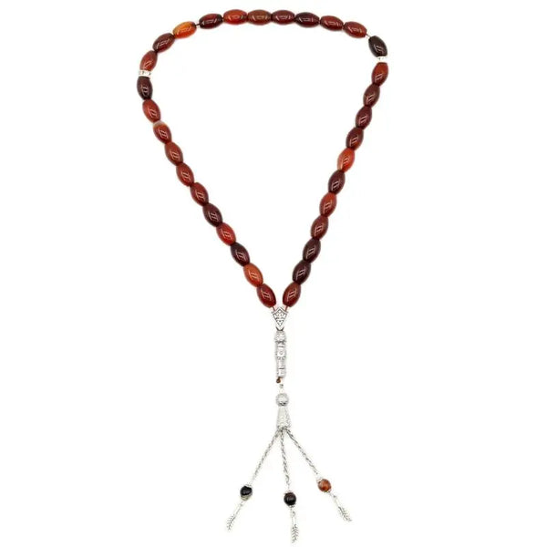 Orange Agate Prayer Beads-ToShay.org