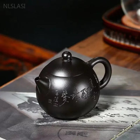 Black Dragon Egg Clay Teapot-ToShay.org