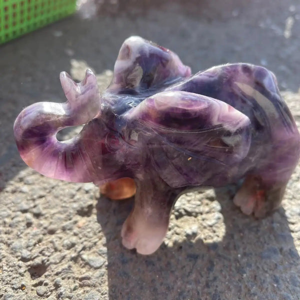 Purple Dream Amethyst Elephant-ToShay.org