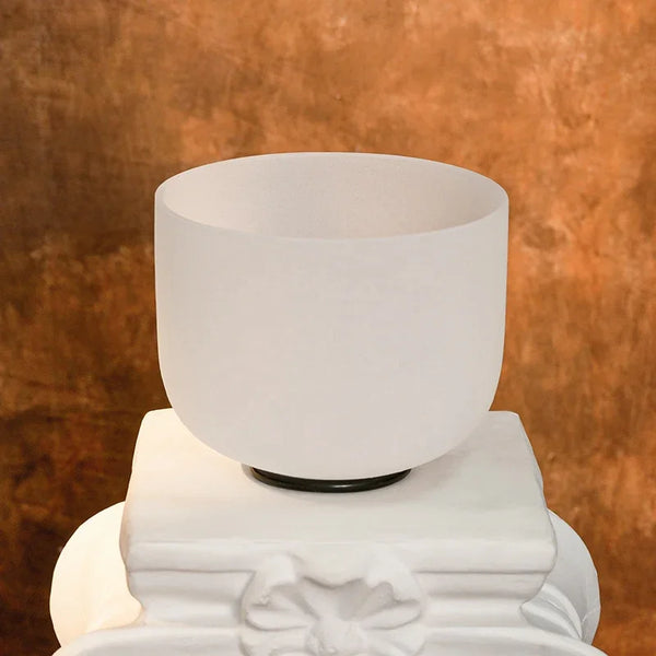 White Frosted Crystal Singing Bowls-ToShay.org