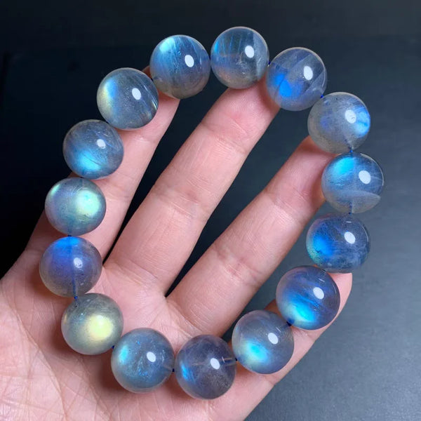 Blue Labradorite Bead Bracelet-ToShay.org