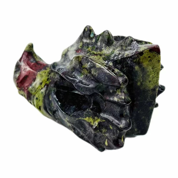 Green Blood Stone Dragon Skulls-ToShay.org