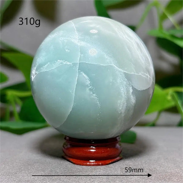 Blue Caribbean Calcite Ball-ToShay.org