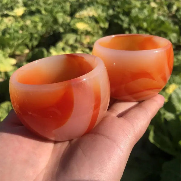 Crystal Red Agate Cups-ToShay.org