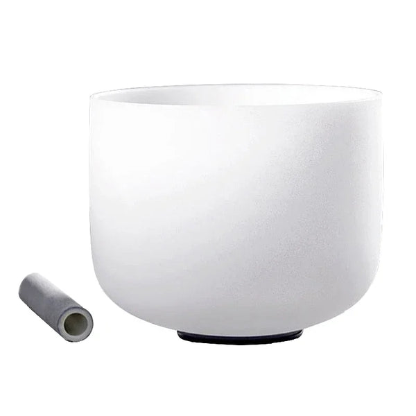 White Frosted Crystal Singing Bowls-ToShay.org