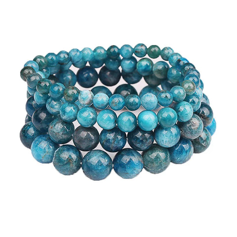 Blue Apatite Bead Bracelet-ToShay.org