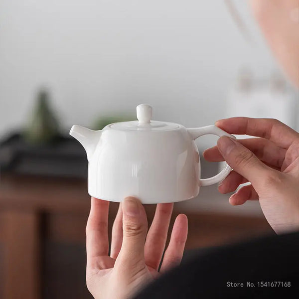 White Porcelain Tea Pot-ToShay.org