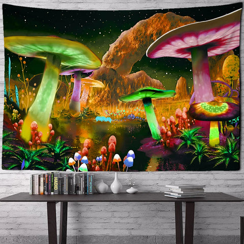 Mushroom Forest Tapestry-ToShay.org